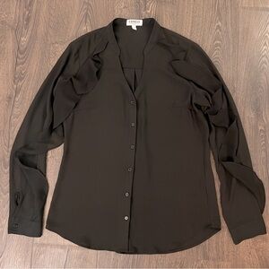 Express Woman’s Black Ruffle Sleeve Blouse Size Small